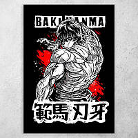 Аниме плакат постер "Боец Баки / Baki the Grappler" №2