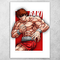 Аниме плакат постер "Боец Баки / Baki the Grappler" №3