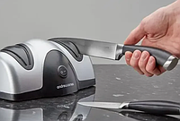 Електрична стругачка для ножів подвійна електроточилка Lucky Home Electric Knife Sharpener для кухні