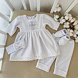 Костюм для хрещення "Чарівний янгол" Дівчинка, Велюр, фото 4