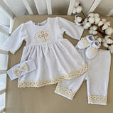 Костюм для хрещення "Чарівний янгол" Дівчинка, Велюр, фото 8