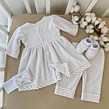 Костюм для хрещення "Чарівний янгол" Дівчинка, Велюр, фото 7