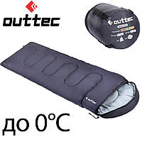 Спальный мешок одеяло Outtec демисезон с капюшоном синий