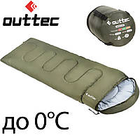 Спальный мешок одеяло Outtec демисезон с капюшоном хаки