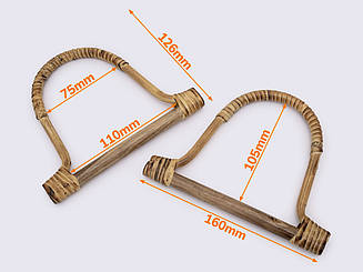 Дерев'яні ручки для сумки з ротанга (88-2040)