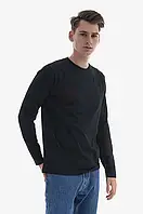 Urbanshop Бавовняний лонгслів Norse Projects Niels Standard Ls колір чорний однотонний N10.0181.9999-9999