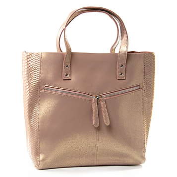 Жіноча сумка бежево-золотиста натуральна шкіра код 25-8713