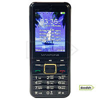 Мобільний телефон на 4 sim карти - MAXFONE V12 Black, Ліхтар, 2,8 ", 2000мАч