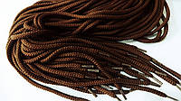 Шнурки круглые 80 см коричневые