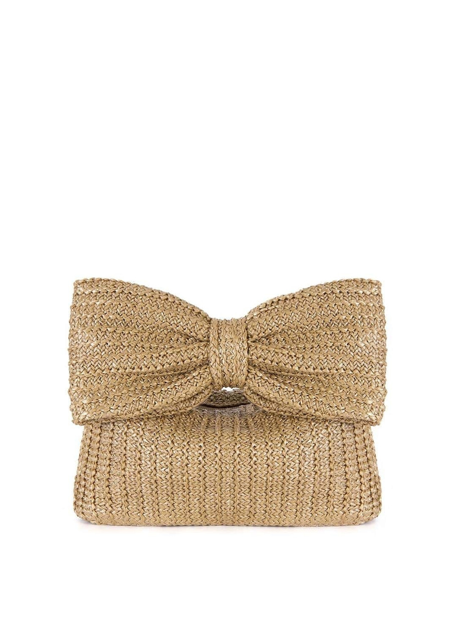 Жіноча маленька сумка клатч T-338 соломʼяна бежева, фото 1
