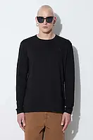 Urbanshop Бавовняний лонгслів Wood Wood Long Sleeve Wood Wood колір чорний однотонний 10005402.2323-BRIGHT