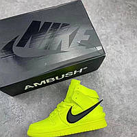 Eur 36-47.5 Nike SB Dunk AMBUSH High Boot высокие мужские женские кроссовки салатовые