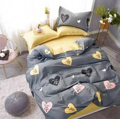 Двоспальний комплект постільної білизни з тканини Бязь Голд "Слідуй за своїм серцем"