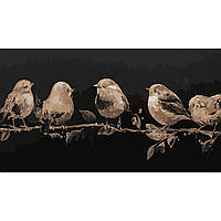Картина за номерами Strateg Пташки на гілці розміром 50х25 см (WW205) PL-00041171
