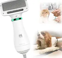 Пилосос Pet Grooming Dryer WN-10, фен-гребінець для шерсті, Щітка для тварин собак котів, фото 6