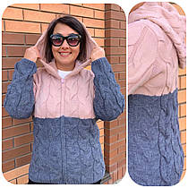 Жіноча кофта тепла з капюшоном (з 50 по 60 розмір)