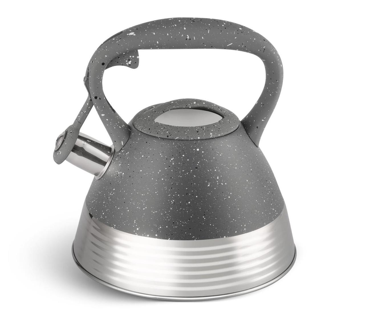 Чайник з нержавіючої сталі зі свистком Edenberg 3.0 л Сірий (EB-8827GR), фото 1