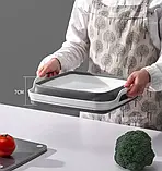 Складна раковина з ручками та отвором під злив води, Кошик із ручками, зливом і пробкою, фото 9