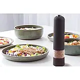 Електричний млин для спецій, Подрібнювач солі та перцю на батарейках, Автоматична перцемолка, фото 7