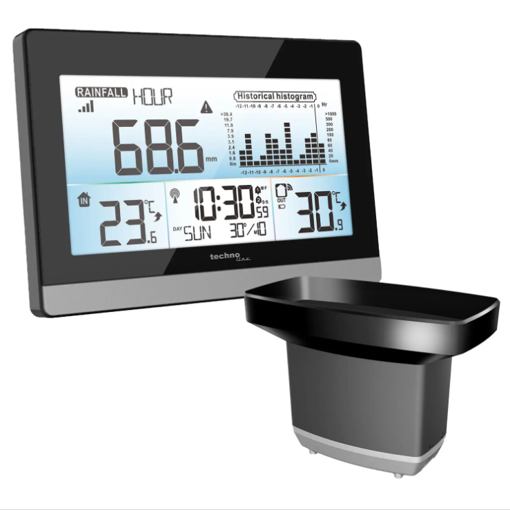 Метеостанція прогноз погоди годинник Technoline WS9016 Black (WS9016) Електронна метеостанція побутова Німеччина