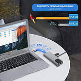 Hub для Макбука і смартфонів Type C to HDTV 5в1, Кабельний розгалужувач HUB, ТВ-адаптер 4K, фото 3