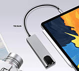 Hub для Макбука і смартфонів Type C to HDTV 5в1, Кабельний розгалужувач HUB, ТВ-адаптер 4K, фото 4