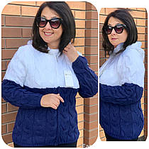 Жіноча кофта тепла з капюшоном (з 50 по 60 розмір)