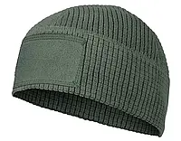 Зимняя шапка на флисе тактическая Helikon Range Beanie Grid Fleece - Olive Green