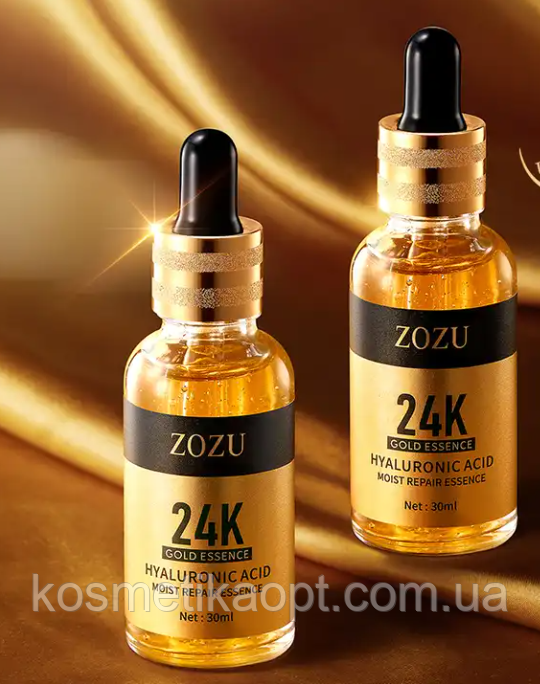 Сироватка  з біо золотом 24 К та з гіалуроновою кислотою ZOZU 24K Hyaluronic Acid Moist Repair Essence 30ml