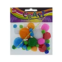 Набор деталей для творчества 272-6 Мягкие шарики цветные, микс размеров