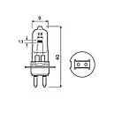 Лампа 64260 12 V 30 W Osram для щілинної лампи ЩЛ-2Б, Німеччина, фото 5