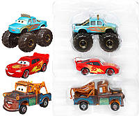 Тачки Набір із 3 машинок Блискавка МакКвін, Сирник, Айві Mattel Disney Pixar Cars On The Road 3-Pack Оригінал