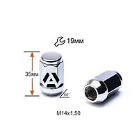 Гайка колісна A801448 M14х1, 5х35мм Конус Закрита Хром Ключ 19