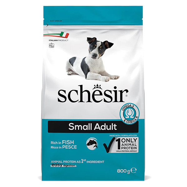 Schesir Dog Small Adult Fish Шезір Дорослий Малих РИБА сухий монопротеїновий корм для собак Малих порід 0.8кг, фото 1