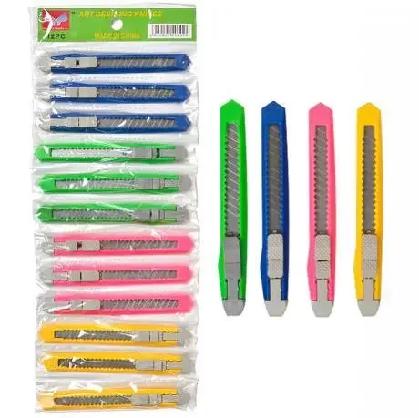 Ніж канц. 9 мм No120 (малий) на стрічці 12 шт./яский2400