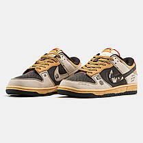Чоловічі кросівки Nike SB Dunk Low x Stussy 40th Brown — унікальний вуличний стиль, фото 4