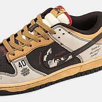 Чоловічі кросівки Nike SB Dunk Low x Stussy 40th Brown — унікальний вуличний стиль, фото 5