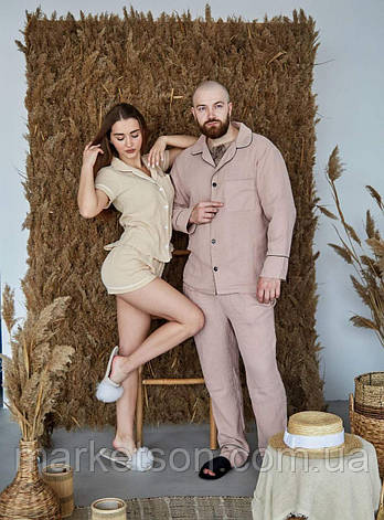 Чоловіча піжама муслінова домашній костюм р.M.L,XL,2XL, фото 1