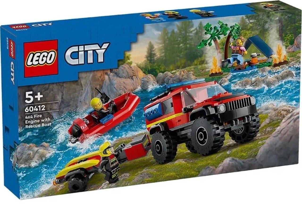 Lego City Пожежний позашляховик із рятувальним катером 60412, фото 1