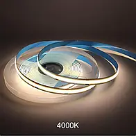Світлодіодна стрічка COB 12V 4500к нейтральний білий