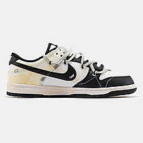 Чоловічі Кросівки Nike SB Dunk x Off White Robinson Low / Найк СБ Данк Офф Вайт Робінсон Низькі Білі з Чорним, фото 3