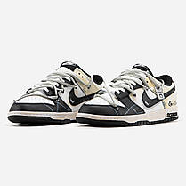 Чоловічі Кросівки Nike SB Dunk x Off White Robinson Low / Найк СБ Данк Офф Вайт Робінсон Низькі Білі з Чорним, фото 4