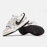 Чоловічі / жіночі кросівки Nike SB Dunk Low x Louis Vuitton Grey Black, шкіряні кросівки найк сб данк лов луі віттон, фото 5