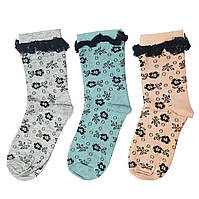 Высокие детские носочки с рисунками деми носки для девочки BROSS 14 / 1-2 роки