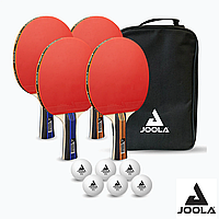 Набор для настольного тенниса JOOLA Family Advanced Set 4 ракетки для тенниса + мячики