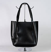 Женская сумка-шоппер экокожа черная,большая вместительная сумка на каждый день на плечо