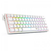 Механическая клавиатура с подсветкой Redragon Fizz K617 белая проводная Hot swap RGB на красных свитчах