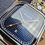 Чоловічий класичний кварцовий стрілковий наручний годинник Curren 8460 Silver-Blue, фото 4