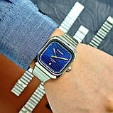 Чоловічий класичний кварцовий стрілковий наручний годинник Curren 8460 Silver-Blue, фото 3