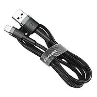 Кабель зарядний BASEUS USB for Lightning Iphone QC3.0 1 м Gray/Black CALKLF-WG1